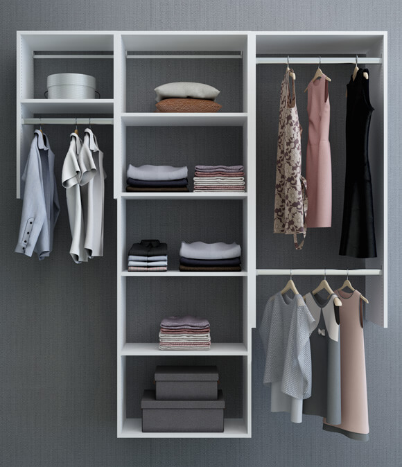 Wall hung closet system product line