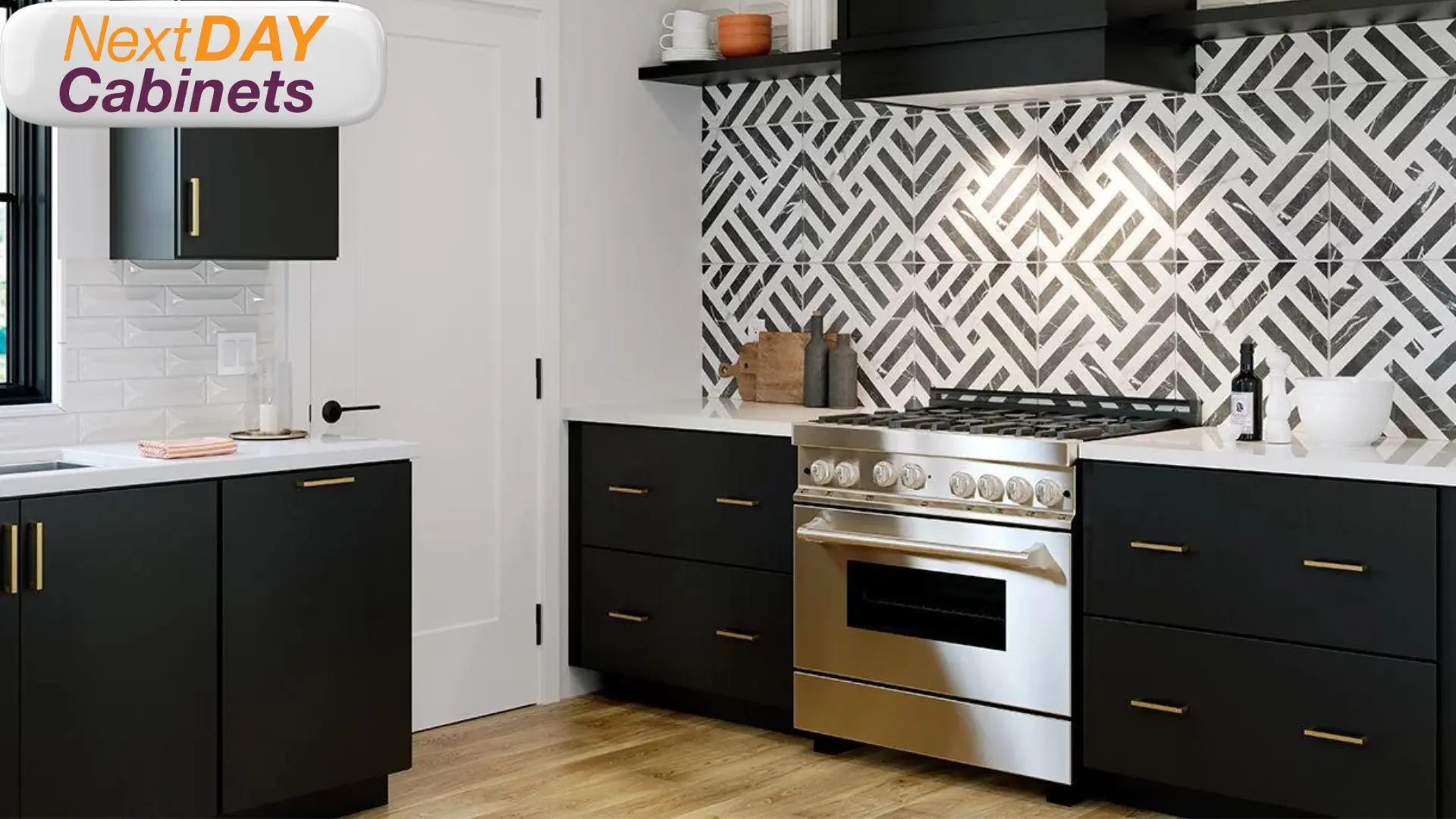 Black-White-Kitchen-Cabinets with The Impact of Cabinet Colors on Kitchen Aesthetics