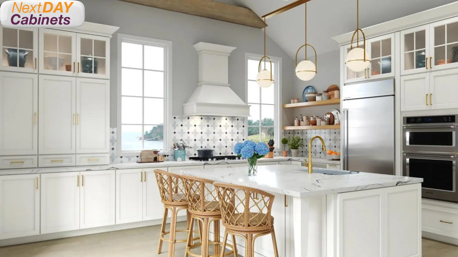 basic white kitchen cabinets