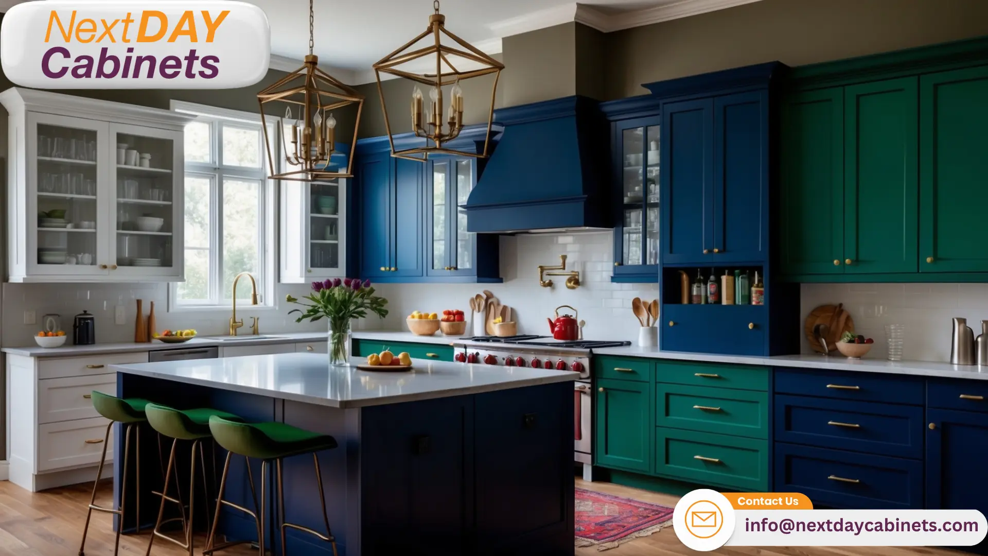 Bold-color-kitchen-cabinet with Assessing Your Kitchen Space