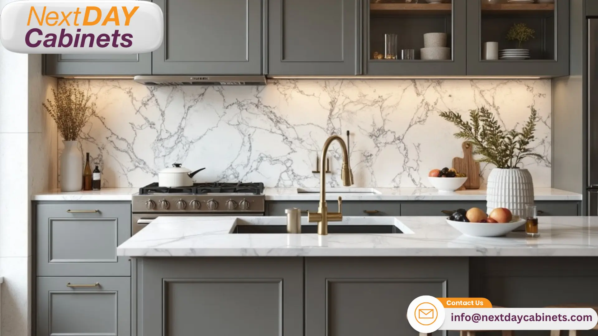 marble-backsplash-with-gray-cabinets