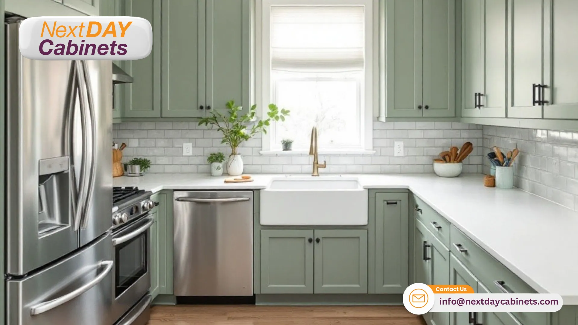 Sage-Green-Cabinets-Matching-with-Kitchen-Backsplash