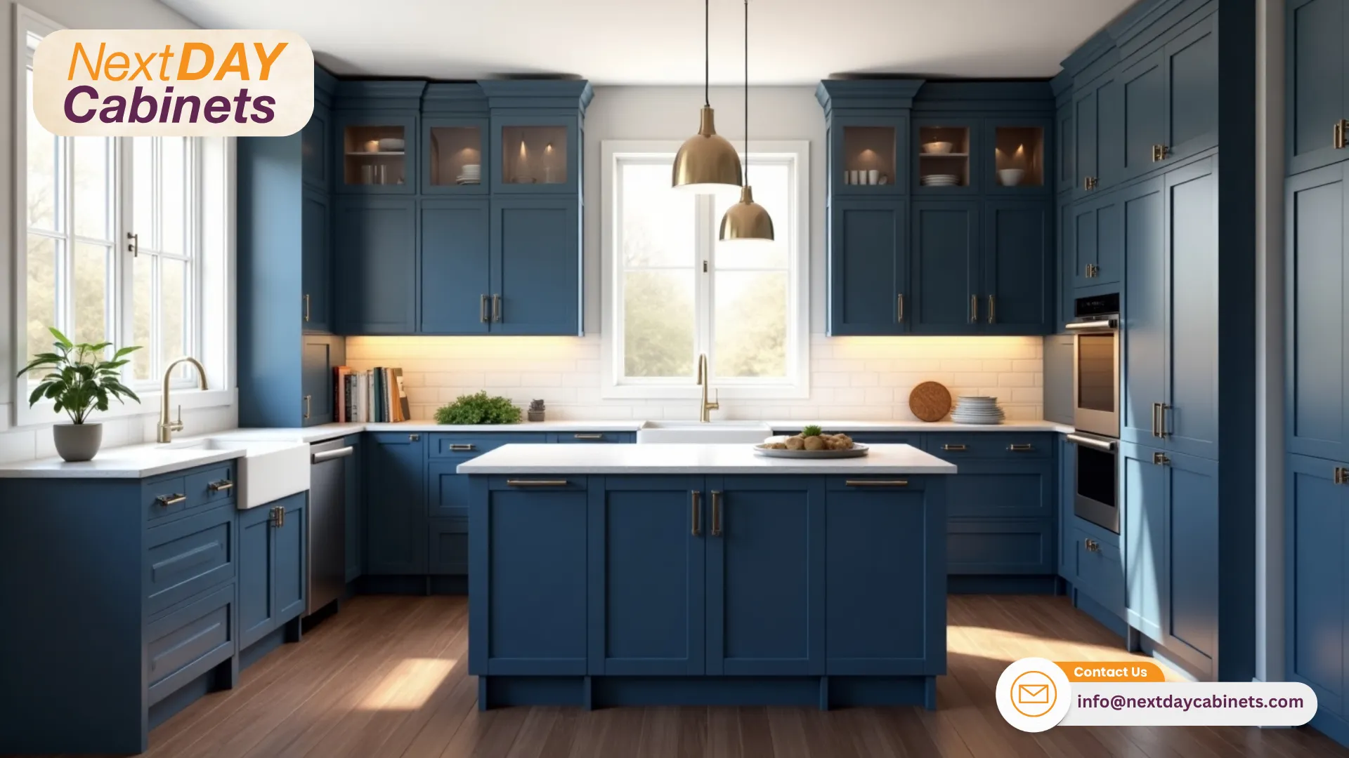 Deep-Blue-Kitchen-Cabinets