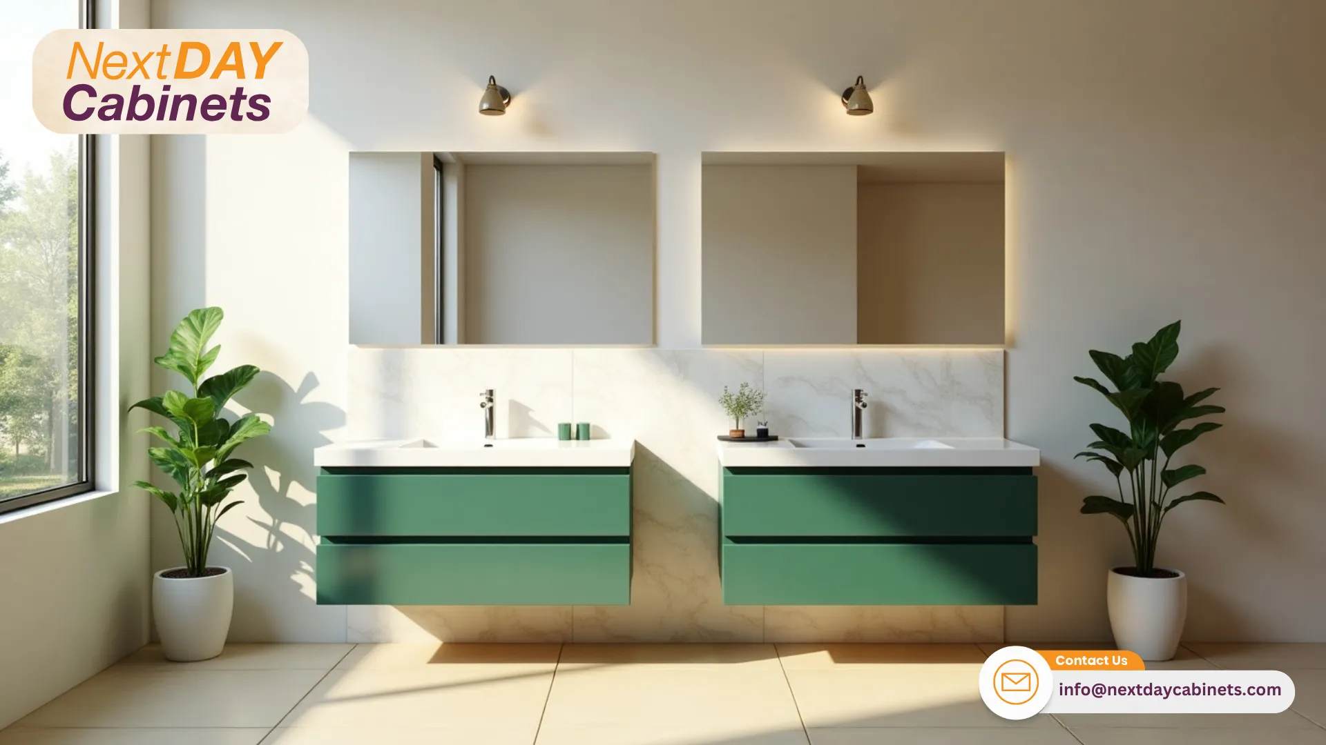 Green-Bathroom-Vanities-with-Nextday-Cabinets-in-Richmond-VA