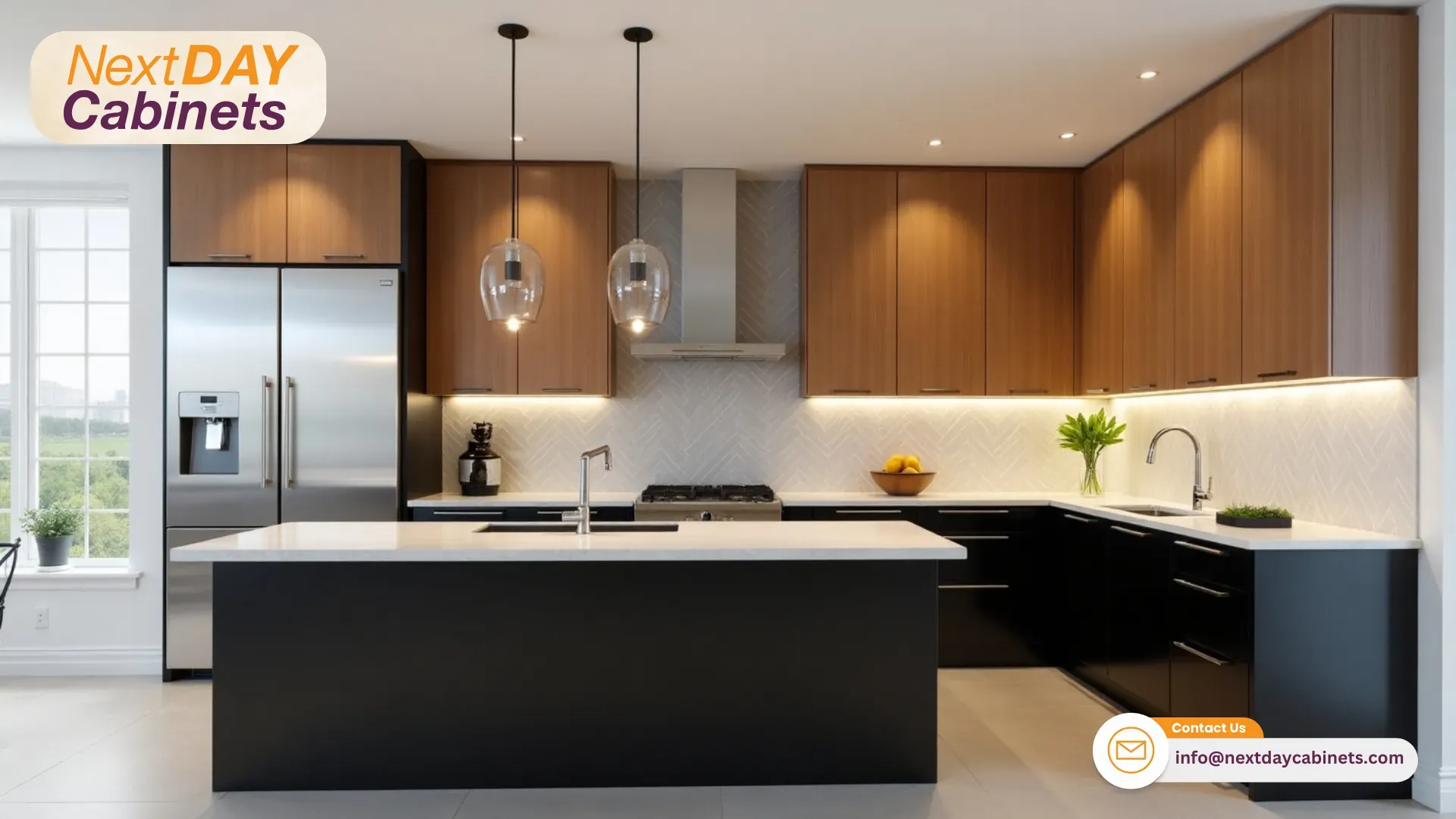 Two-Tone-Kitchen-Cabinet-Color-Combination-Bold-Black-and-Natural-Wood
