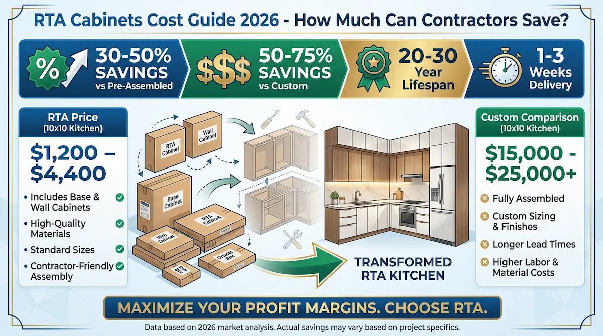 RTA Cabinets Cost Guide 2026
