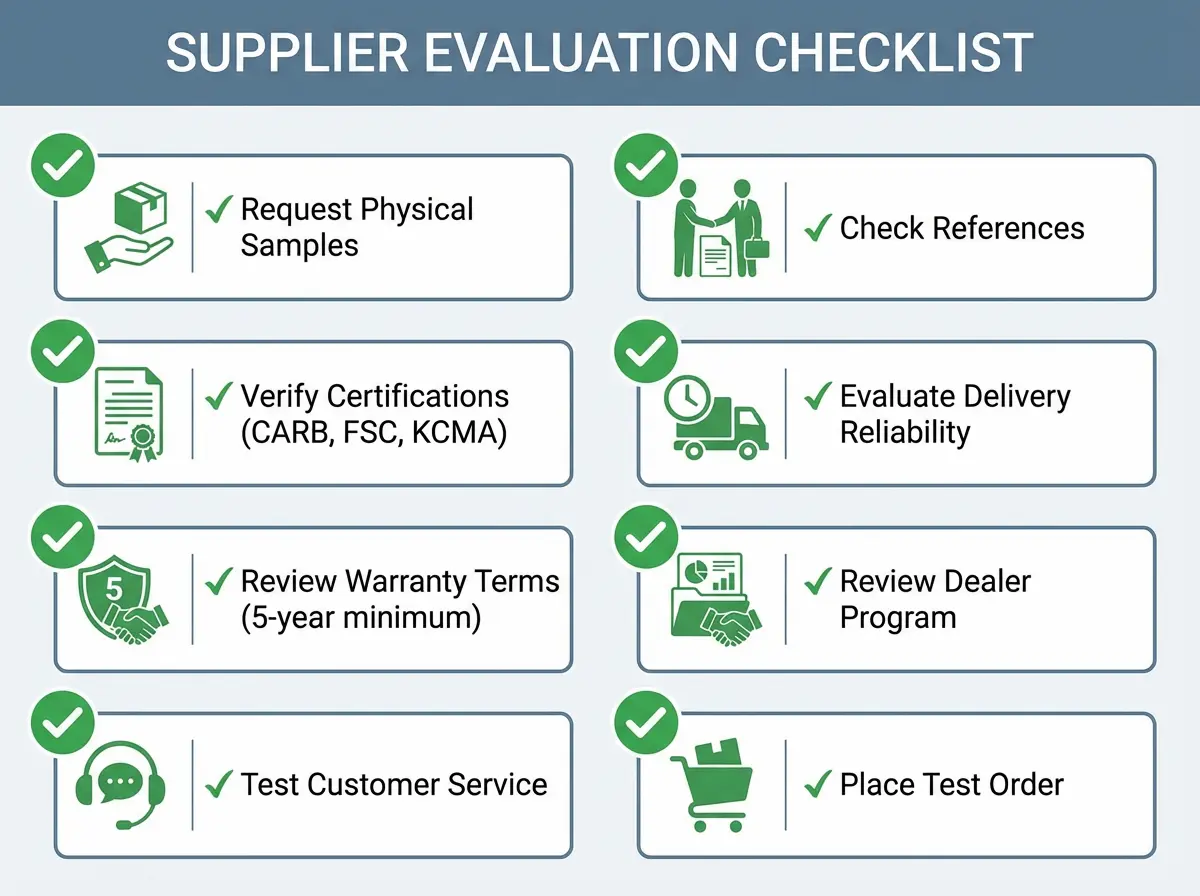 wholesale cabinets evaluation checklists