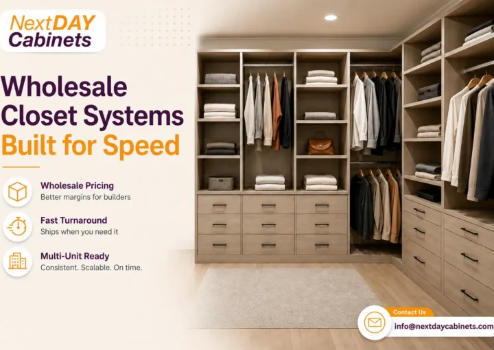 NextDAY wholesale closet systems built for fast contractor and multi-unit projects