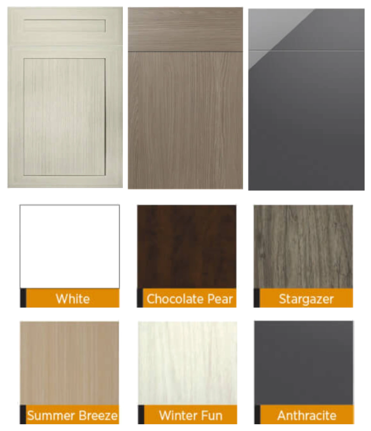 Closet colors and door finish options