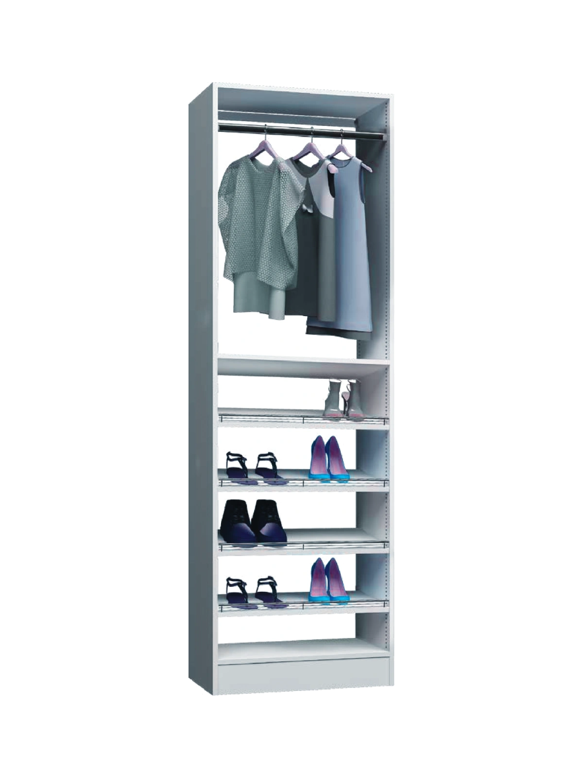 Floor standing closet configuration 17