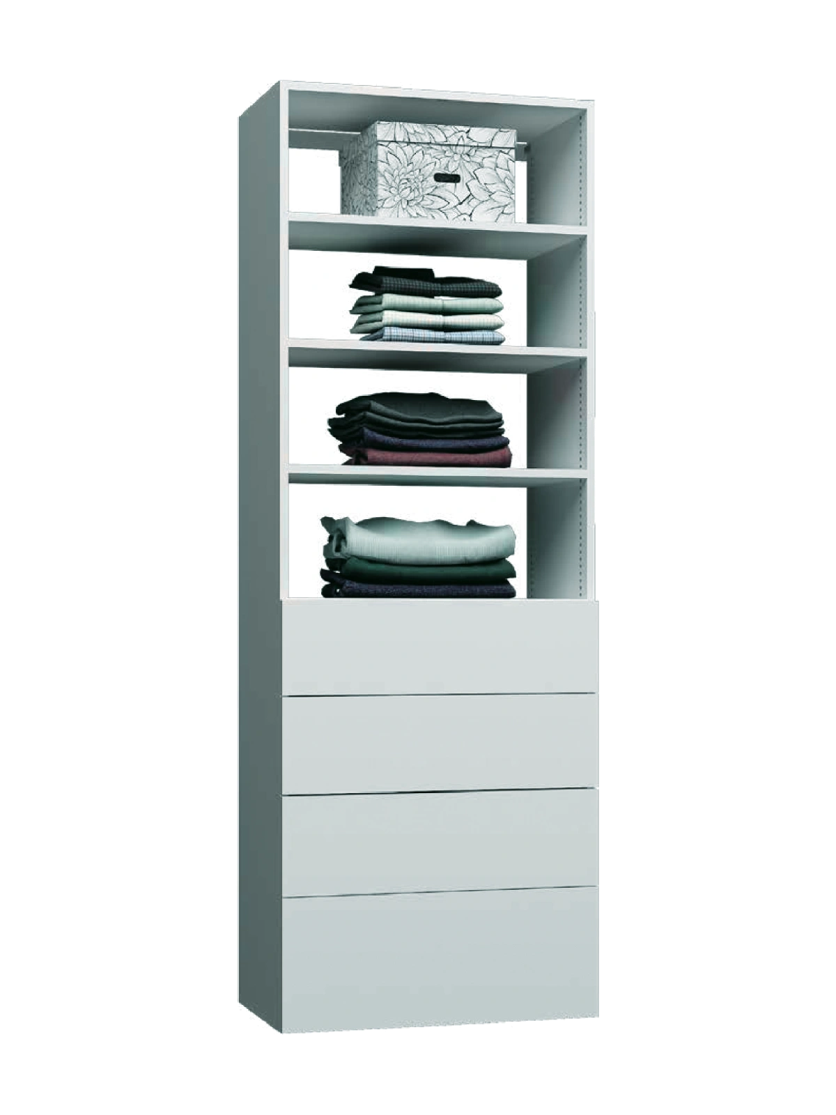 Wall hung closet configuration 1