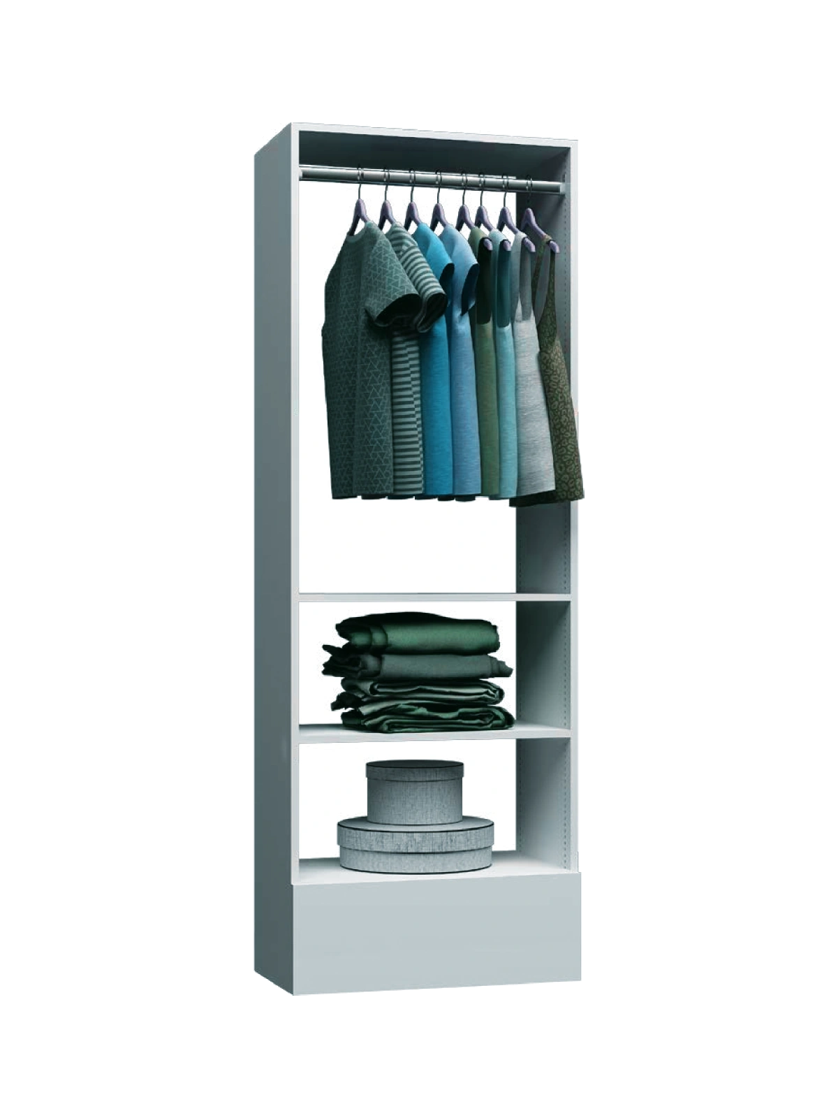 Wall hung closet configuration 10