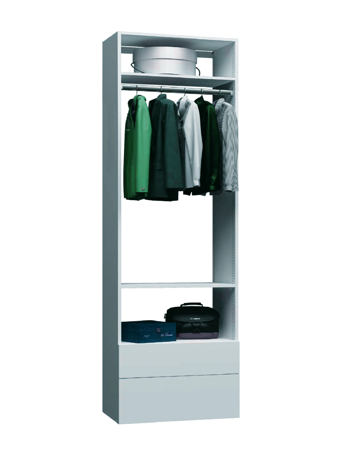 Wall hung closet configuration 12