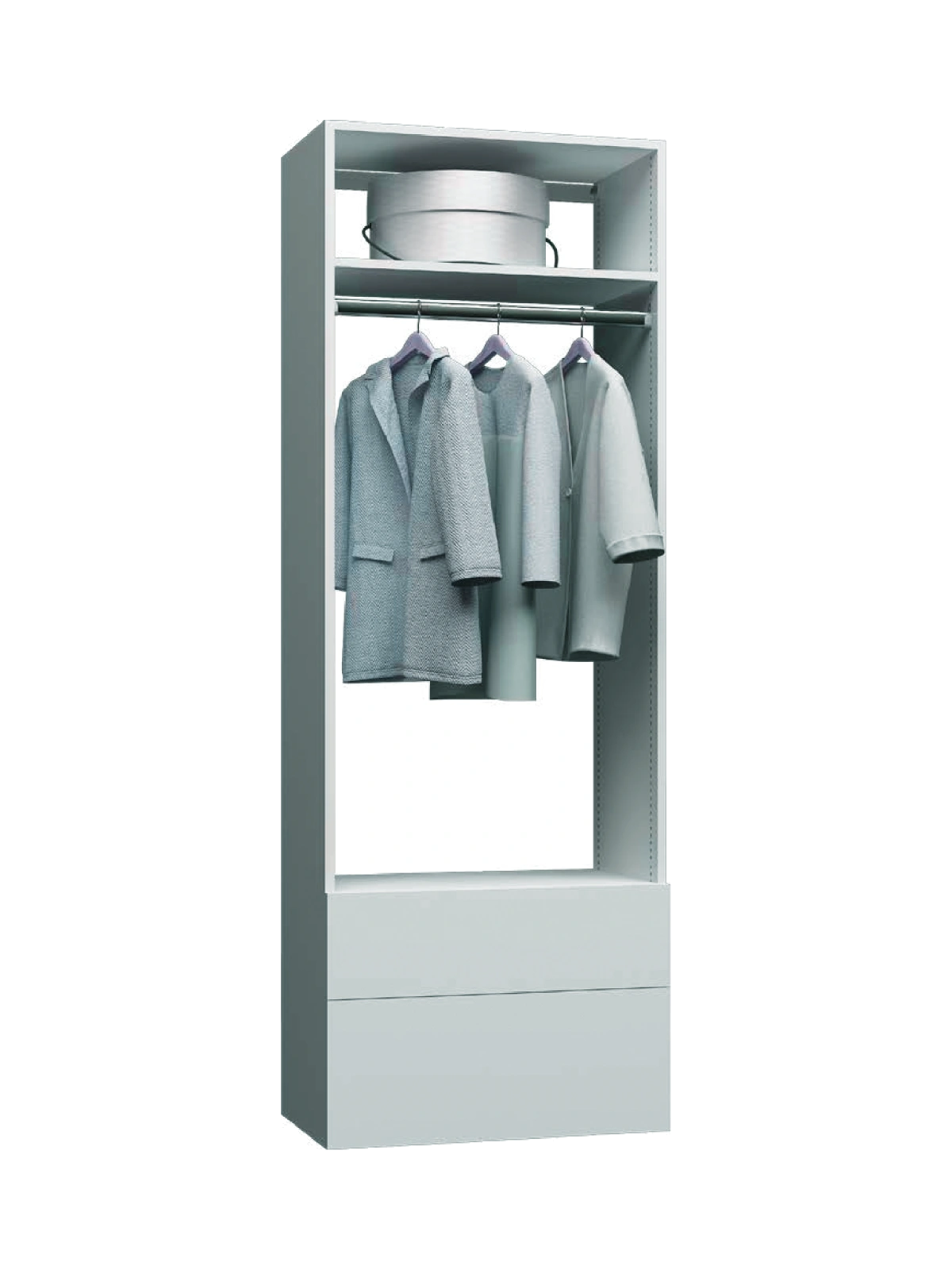 Wall hung closet configuration 14