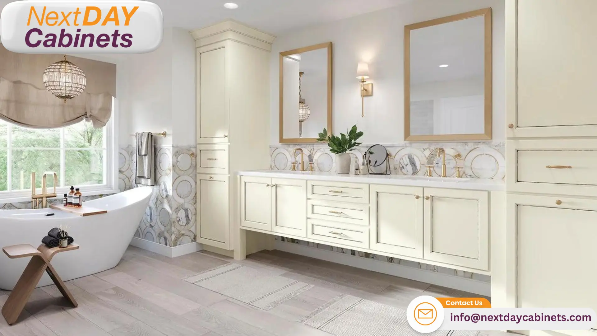 Beige Bathroom Vanity by Nextday Cabinets Virginia